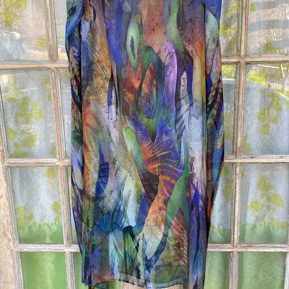 ADRIANA ROSILES Chiffon Caftan O/S - Picture 8 of 8